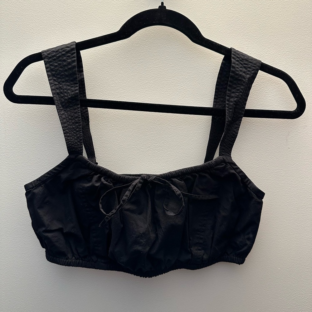 Sunday Best Charcoal Tie-Front Top